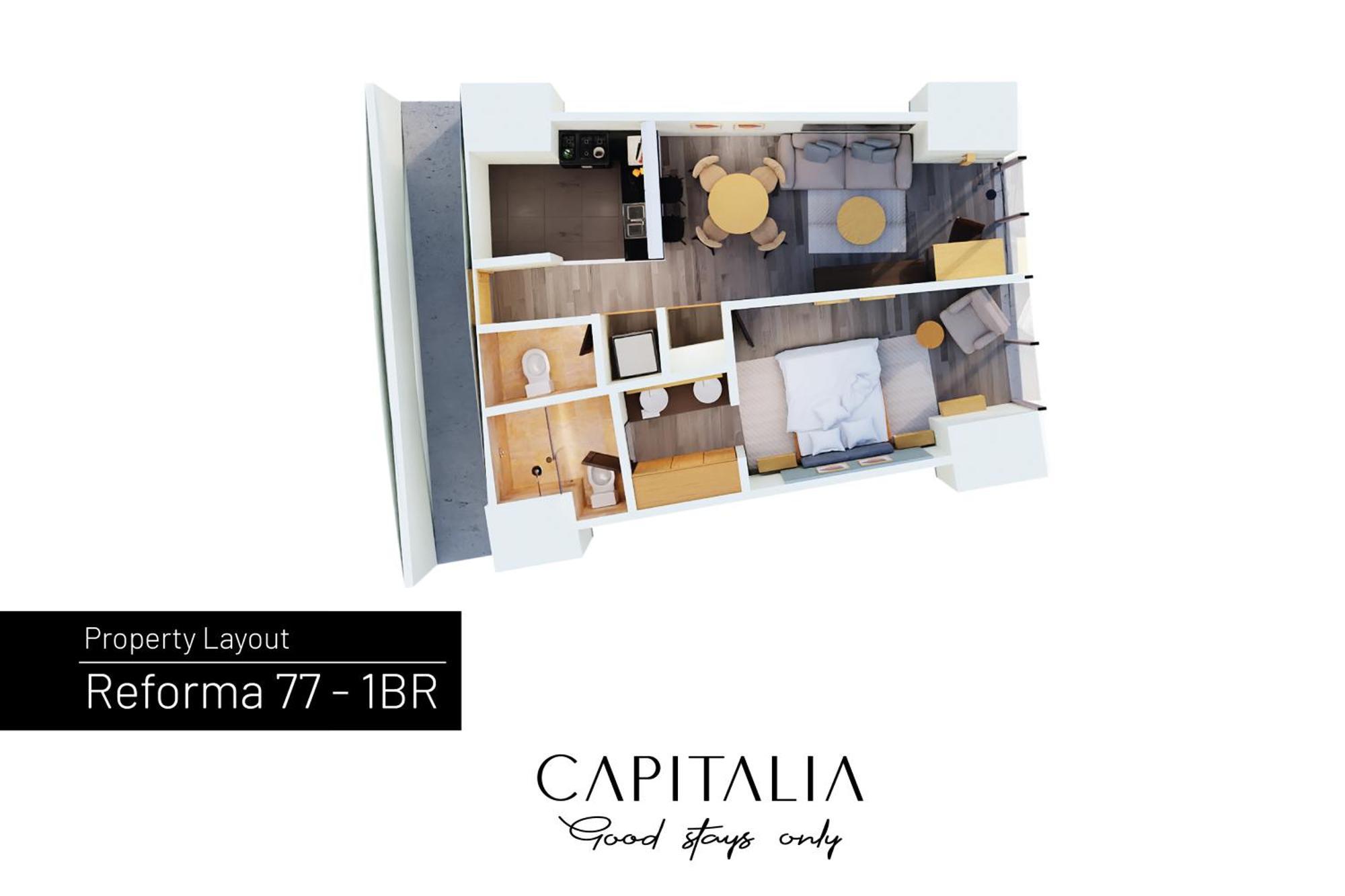 Capitalia - Apartments - Reforma Centro 멕시코 시 객실 사진